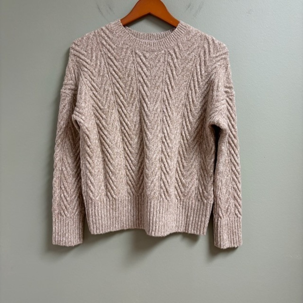 Banana Republic Womens Marled Crew Neck Sweater Size XS Cashmere Blend Luxury